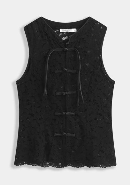 FLORA Floral Lace Top | Bow Detail · Fitted Silhouette · Feminine & Bold