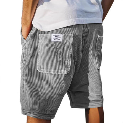 Victor Ribbed Velour Shorts – Elastic Waist