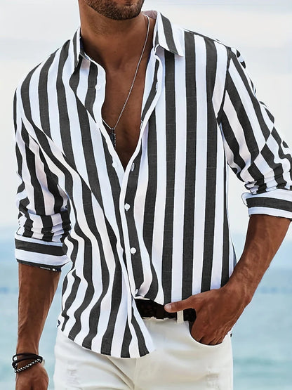 Striped Long-Sleeve Shirt – Regular Fit