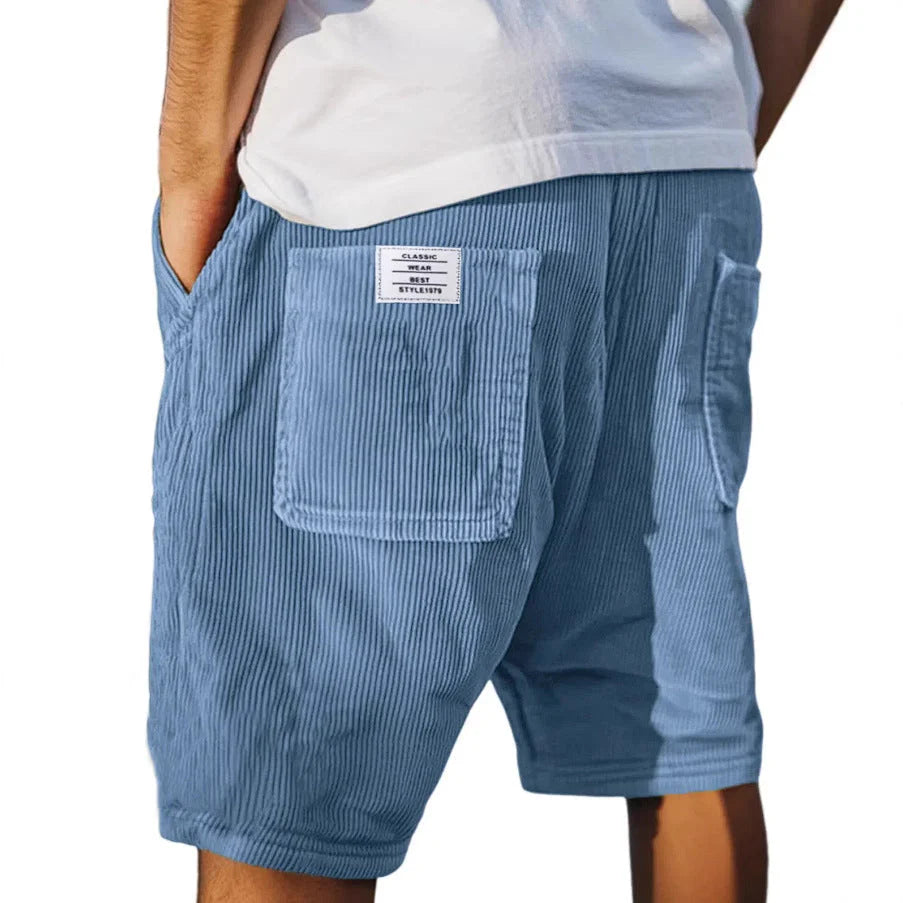 Victor Ribbed Velour Shorts – Elastic Waist