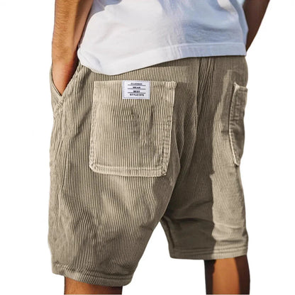 Victor Ribbed Velour Shorts – Elastic Waist