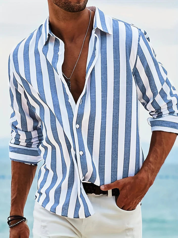 Striped Long-Sleeve Shirt – Regular Fit