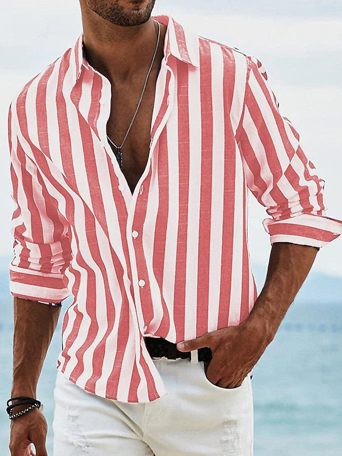 Striped Long-Sleeve Shirt – Regular Fit