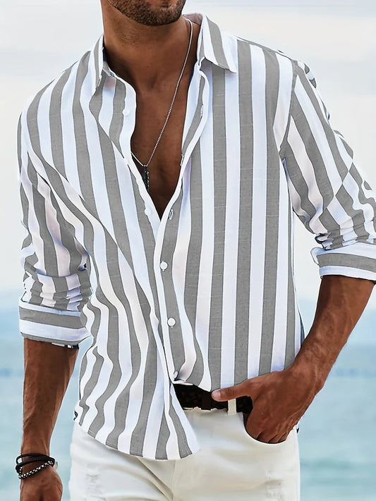 Striped Long-Sleeve Shirt – Regular Fit