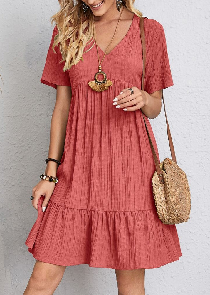 Héloïse V-Neck Dress – Short Sleeve
